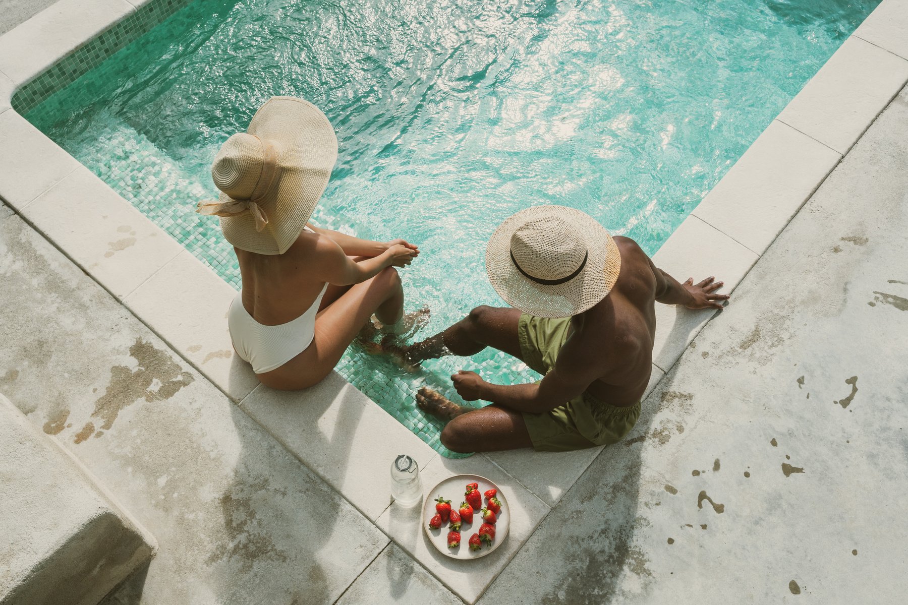 Pool Lifestyle People Relaxing in a Pool